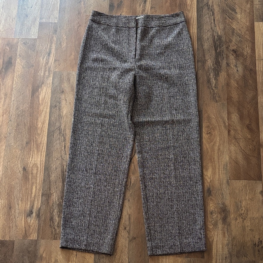 Christopher and Banks black gray straight leg business casual trousers size 8
